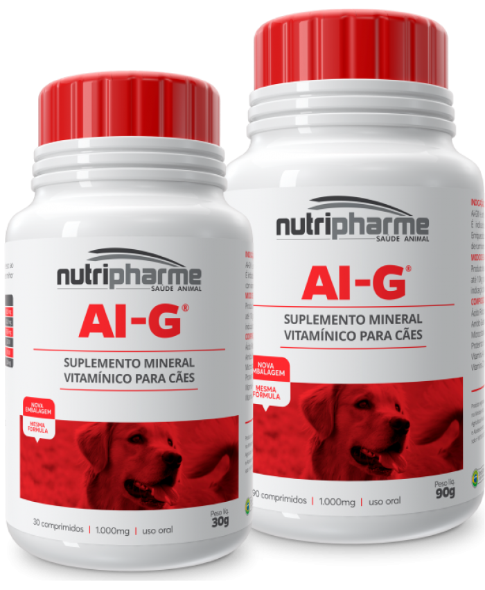 AI-G Suplemento Vitamínico para Cães 1000mg - 30 comprimidos - Nutripharme