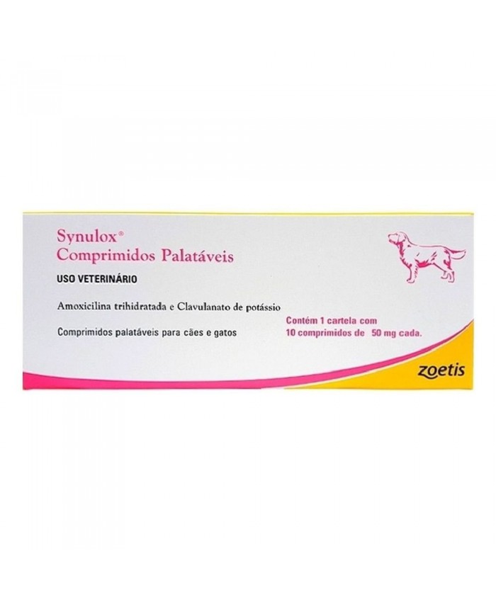 Synulox 50mg - 10 comprimidos - Zoetis